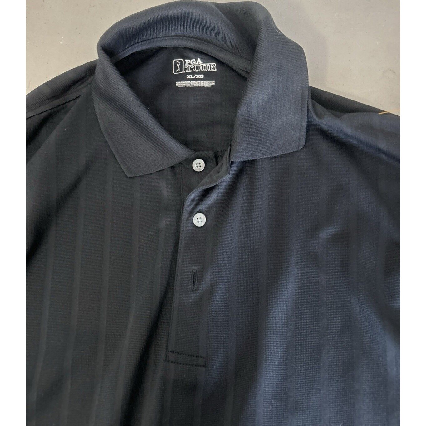 Pga Tour Shirt Mens Extra Large Gray Long Sleeve Polo Golf Rugby
